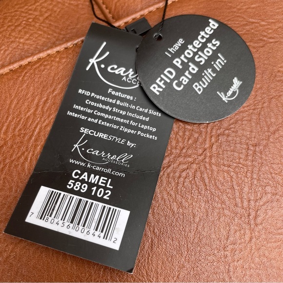 🆕K.Carroll Jane Laptop Bag in Camel - Picture 8 of 10